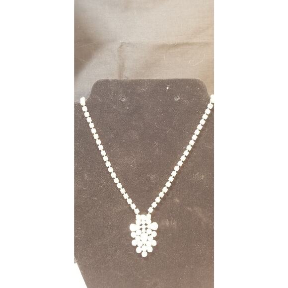 Garne Jewels Signed Rhinestone Choker Necklace 15" Vintage 1950's - Picture 5 of 8